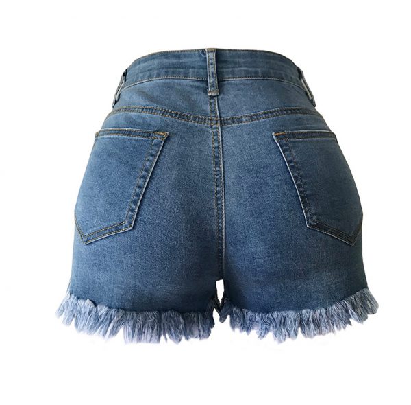 Shorts Women Jean Denim Short Straight Women High Waist Tassel Summer Shorts Femme Push Up Skinny Slim Denim Short - Image 3