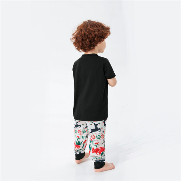 New fashion family short sleeve suit matching soft family sleepwear kids christmas pajamas - Image 3