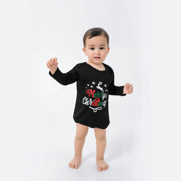 New fashion family short sleeve suit matching soft family sleepwear kids christmas pajamas - Image 2