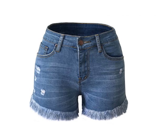 Shorts Women Jean Denim Short Straight Women High Waist Tassel Summer Shorts Femme Push Up Skinny Slim Denim Short - Image 2