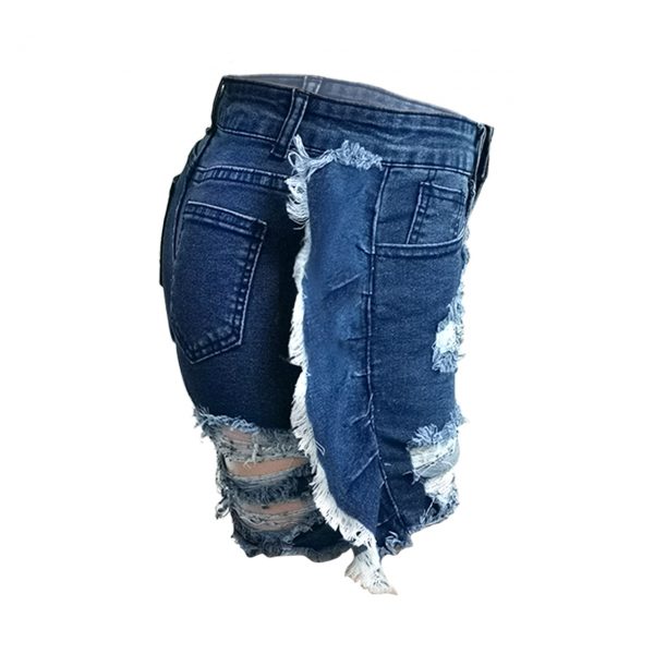 Q21Y860 European and American Womens Wear Washed Ripped Jeans Shorts And Jeans (Pants Only) Women Short Jeans Pants For Woman - Image 4