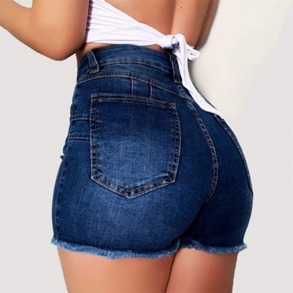 Drop Shipping S-3Xl Ripped High Waist Stretch Jean Short For Women Jeans Shorts Denim Women Denim Shorts - Image 5