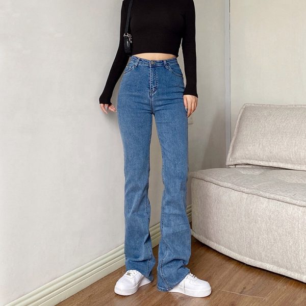 Women Straight Baggy Mom Jeans 2021 Oversize Aesthetic Flooding Jean Denim Pants Woman Stacked Stretch Trending Boyfriend Jeans