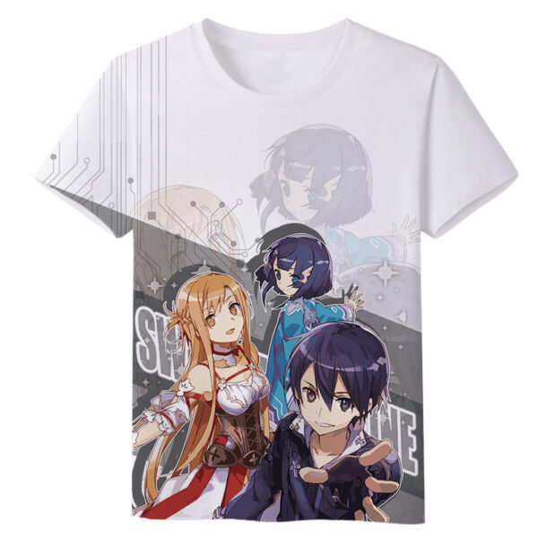 Fashion Men T-shirt Printing Sword Art Online SAO Anime Tops Costume Cartoon Tee - Image 5