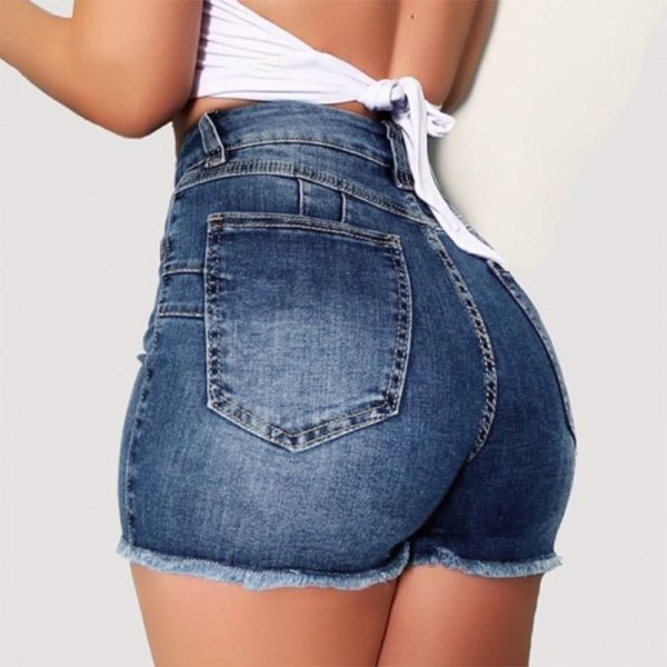 Drop Shipping S-3Xl Ripped High Waist Stretch Jean Short For Women Jeans Shorts Denim Women Denim Shorts - Image 2