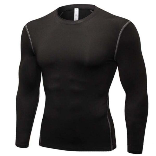 High Elastic Many colors Quick Drying T shirt Men Compression Shirt Sporting Long Sleeve clothing - Image 6