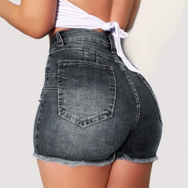 Drop Shipping S-3Xl Ripped High Waist Stretch Jean Short For Women Jeans Shorts Denim Women Denim Shorts - Image 3