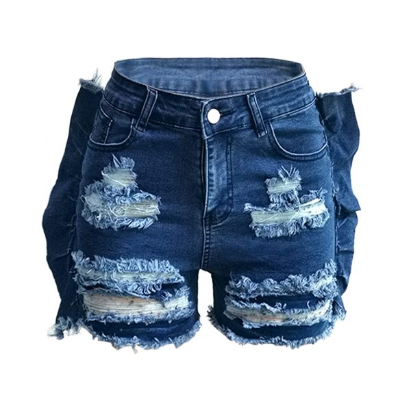 Q21Y860 European and American Womens Wear Washed Ripped Jeans Shorts And Jeans (Pants Only) Women Short Jeans Pants For Woman - Image 2