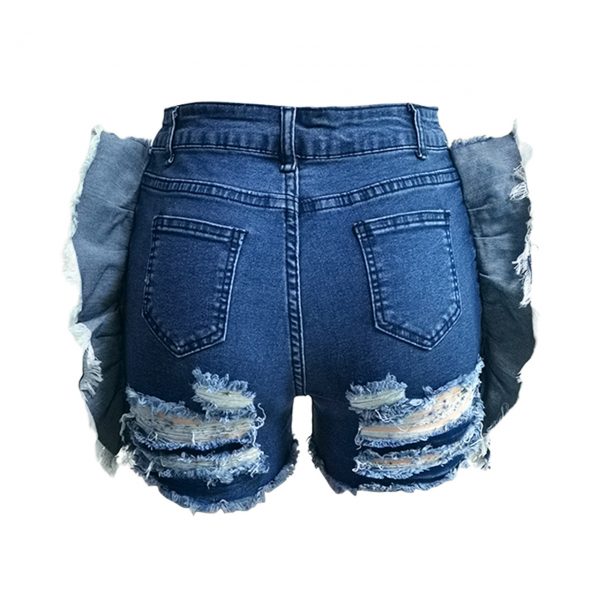 Q21Y860 European and American Womens Wear Washed Ripped Jeans Shorts And Jeans (Pants Only) Women Short Jeans Pants For Woman - Image 3