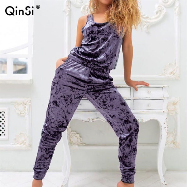 QINSI Family Pajamas Woman Pjs Female Velvet Night Wear Sexy Women Night Wear Women Winter Pajamas Set - Image 6