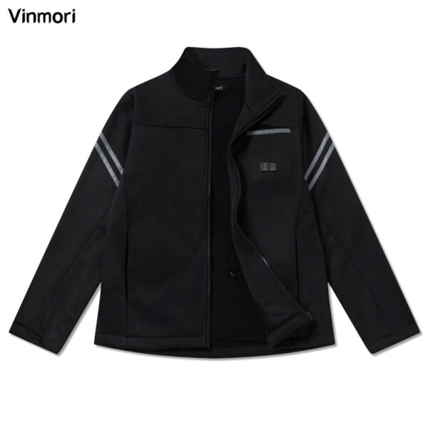 Wholesale VINMORI Women Men Waterproof Soft Polyester Rechargeable Battery Zipper Warm Jacket Motorcycle Heated Cloth For Winter - Image 4