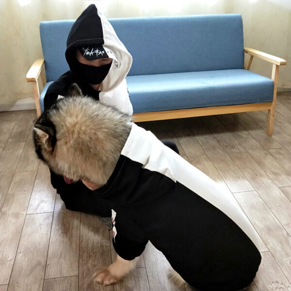 2022 S-6XL fashion Family stitching color matching dog and owner hoodie cloth clothes for winter autumn