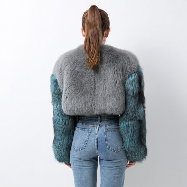 QIUCHEN QC20060 new arrival women winter coats real fox fur jacket luxury silver fox fur coat fashion clothe - Image 2