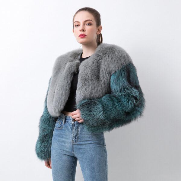 QIUCHEN QC20060 new arrival women winter coats real fox fur jacket luxury silver fox fur coat fashion clothe