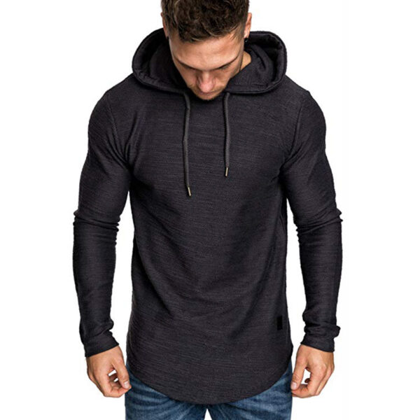 Solid Men's Sweatshirt Fashion Men's Hoodies Spring And Autumn Winter Hip Hop Long Sleeve Hoodie Male Clothes B1808 - Image 4