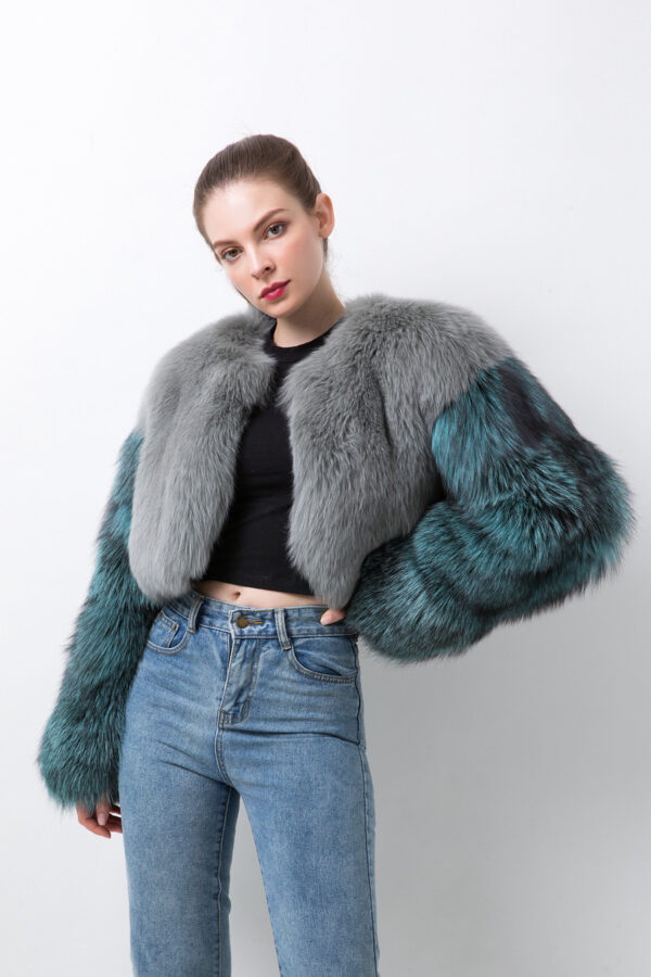 QIUCHEN QC20060 new arrival women winter coats real fox fur jacket luxury silver fox fur coat fashion clothe - Image 4