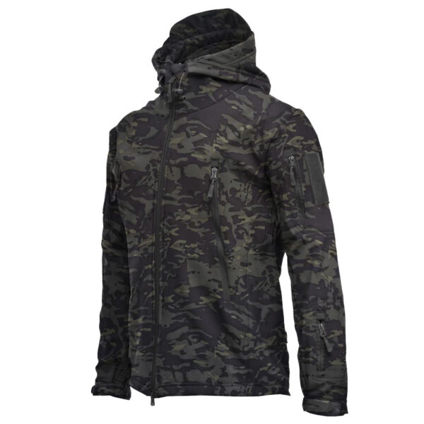 Wholesale Custom Shark Skin Softshell Waterproof Camouflage Tactical 2021 Fall Winter Outdoor Men'S Jackets Plus Size Jackets - Image 4