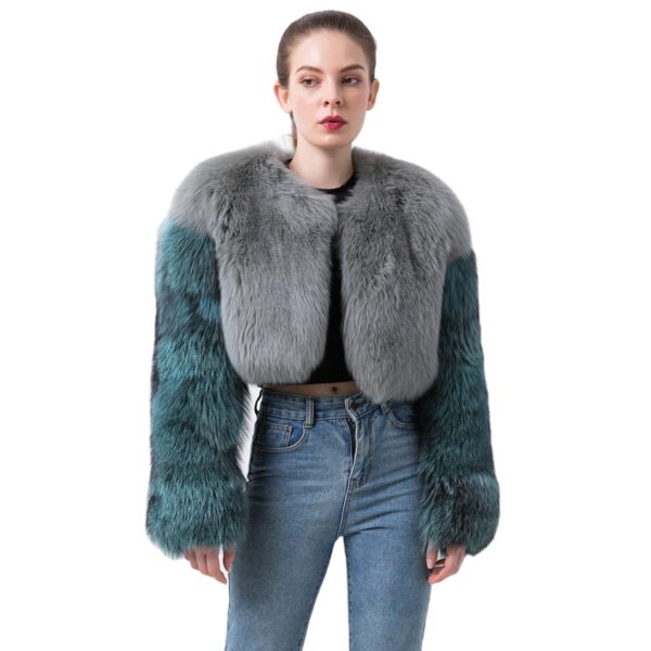 QIUCHEN QC20060 new arrival women winter coats real fox fur jacket luxury silver fox fur coat fashion clothe - Image 6