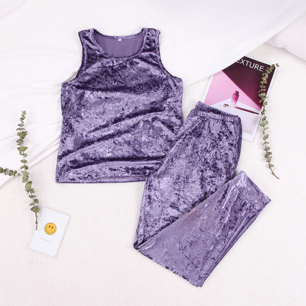 QINSI Family Pajamas Woman Pjs Female Velvet Night Wear Sexy Women Night Wear Women Winter Pajamas Set - Image 3