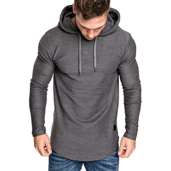 Solid Men's Sweatshirt Fashion Men's Hoodies Spring And Autumn Winter Hip Hop Long Sleeve Hoodie Male Clothes B1808 - Image 2