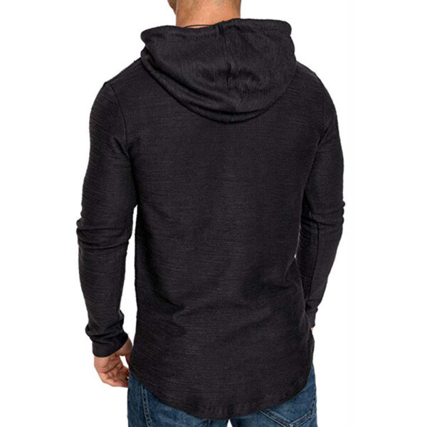 Solid Men's Sweatshirt Fashion Men's Hoodies Spring And Autumn Winter Hip Hop Long Sleeve Hoodie Male Clothes B1808 - Image 5