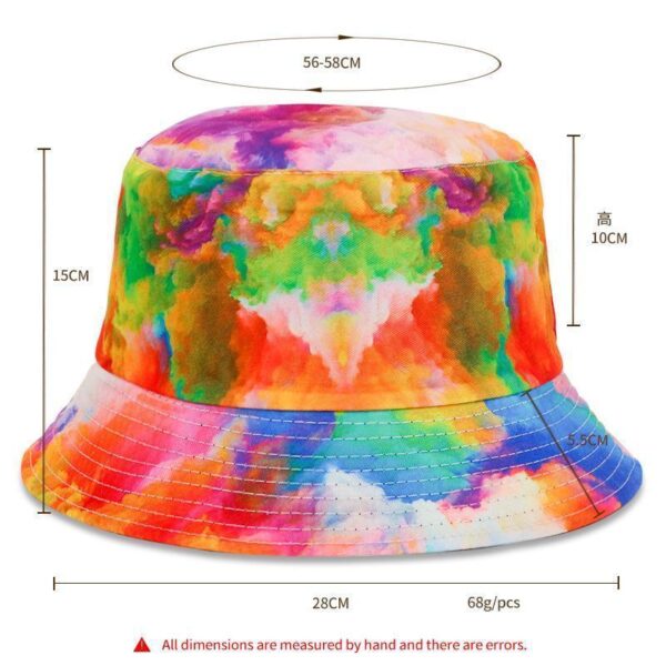 Wholesale Fashion Tie Dye Bucket Hat Outdoor Fisherman Hat Double-sided Wearing Designed Adult Reversible Bucket Hat Cap - Image 5