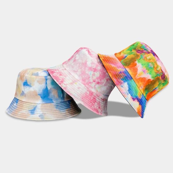 Wholesale Fashion Tie Dye Bucket Hat Outdoor Fisherman Hat Double-sided Wearing Designed Adult Reversible Bucket Hat Cap - Image 6