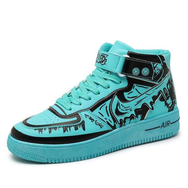 Ziitop Hot Sale Anime Shoes One Piece High-top Walking Style Shoes Graffiti Trend Men's Casual Shoe - Image 6