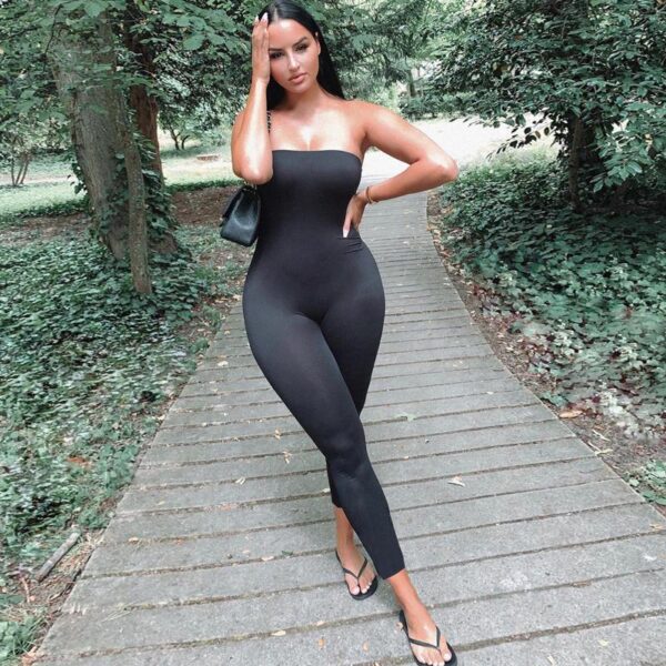 Tube Sleeveless Jumpsuit Sexy Bodycon Fashion Bodysuit 2021 New Arrival Women Casual Clothing Female One Piece Body Suit