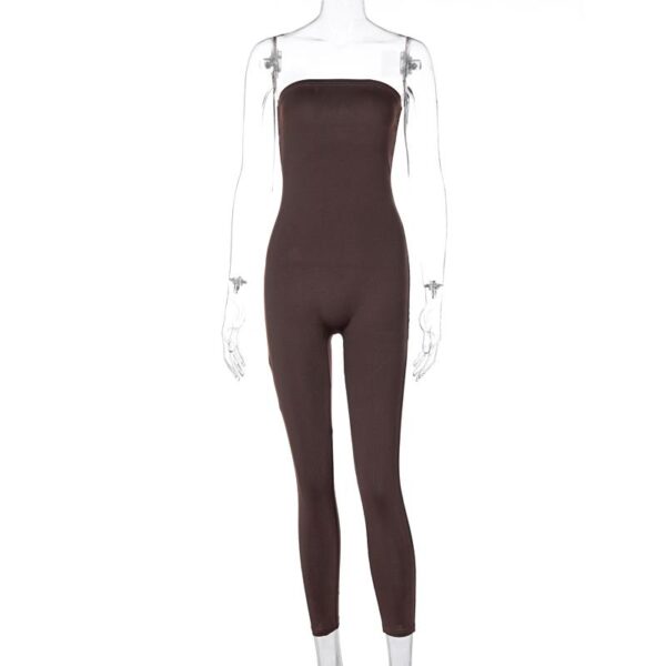 Tube Sleeveless Jumpsuit Sexy Bodycon Fashion Bodysuit 2021 New Arrival Women Casual Clothing Female One Piece Body Suit - Image 5